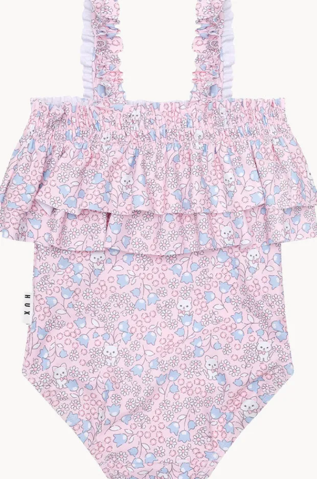Huxbaby Girls Bluebell Floral Frill One Piece
