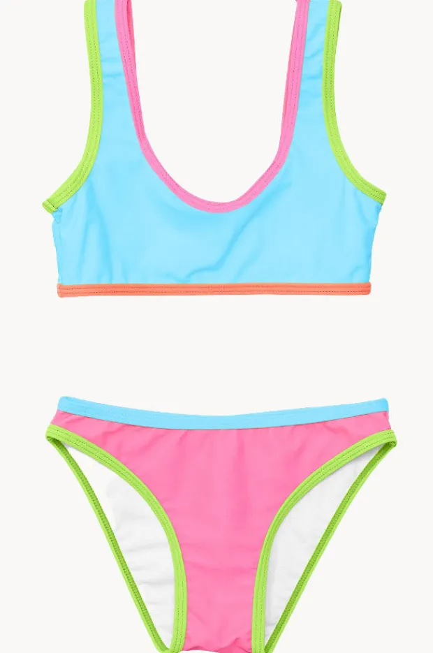 Snapper Rock Girls Candy Colourblock Crop Set