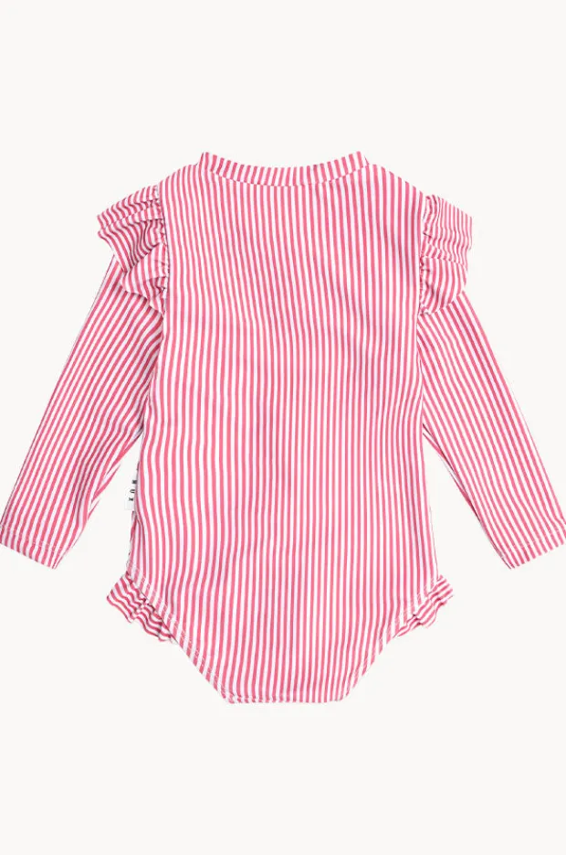 Huxbaby Girls Pie Stripe Frill Sunsuit