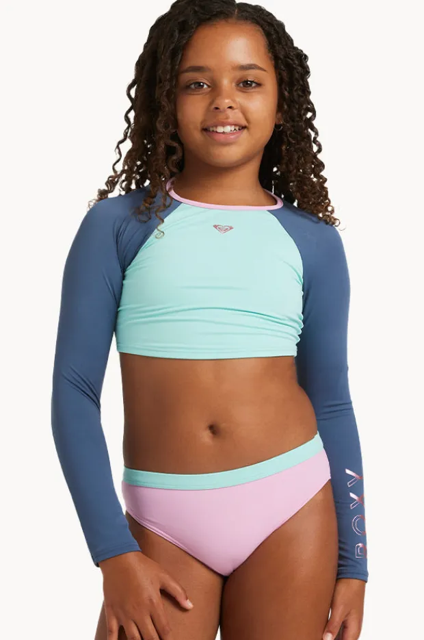 Roxy Girls Colorblock Crop Suntop Set