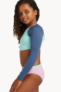 Roxy Girls Colorblock Crop Suntop Set