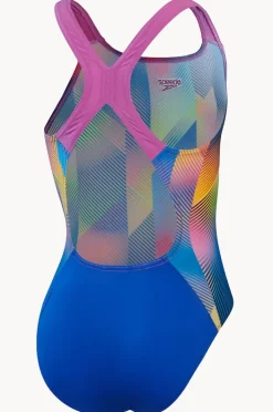 Speedo Girls Digital Allover Powerback One Piece