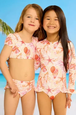 Seafolly Girls Girls La Mer Short Sleeve Crop Set