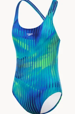 Speedo Girls Linear Lava Splashback One Piece