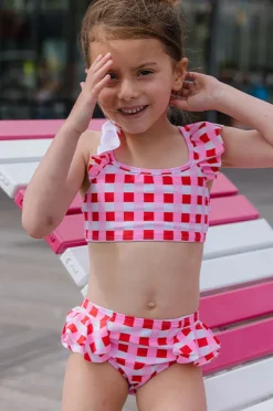 Milky Girls Lollipop Check Crop Set