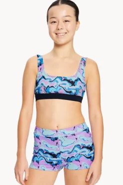 Modibodi Girls Marble Reversible Crop Set