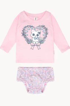 Huxbaby Girls Meow Meow Suntop Set