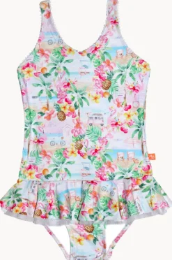 Salty Ink Girls Miss Vacay Frill One Piece