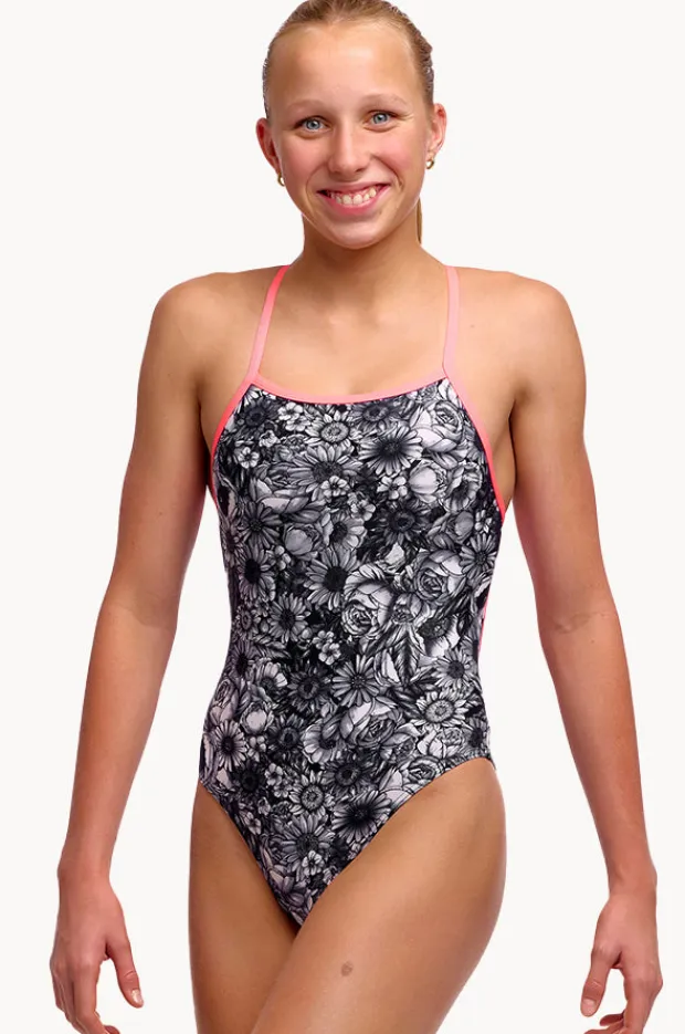 Funkita Girls Nights Rose Tie Me Tight One Piece