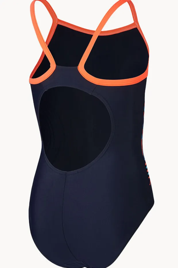 Speedo Girls Plastisol Placement Thinstrap Muscleback One Piece