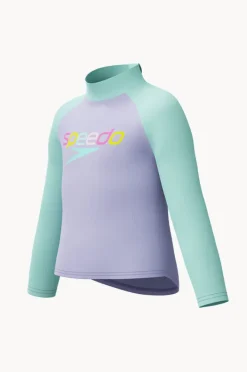 Speedo Girls Print Long Sleeve Suntop