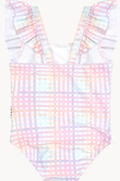 Huxbaby Girls Check Frill One Piece