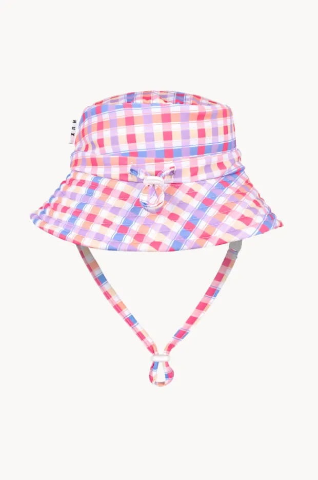 Huxbaby Girls Rainbow Check Swim Hat
