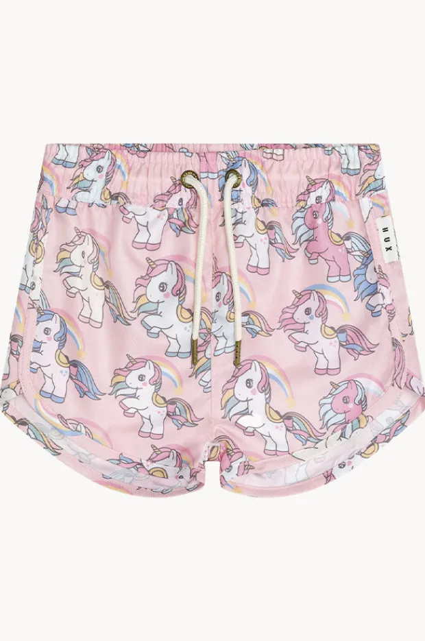 Huxbaby Girls Rainbow Unicorn Swim Short