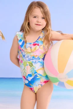 Seafolly Girls Girls Surrealism Frill One Piece