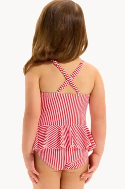Seafolly Girls Girls Textured Stripe One Piece