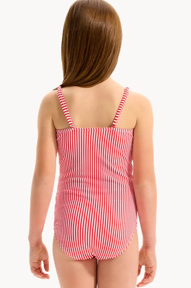 Seafolly Girls Girls Textured Stripe Tie Front One Piece