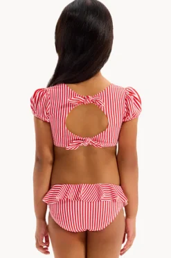 Seafolly Girls Girls Textured Stripe Tie Crop Set