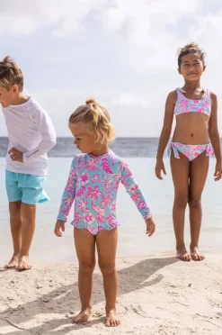 Snapper Rock Girls Tropical Glow Crop Set