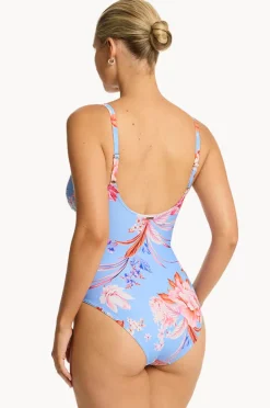 Women Sea Level Indochine Cross Front Scoop Back One Piece