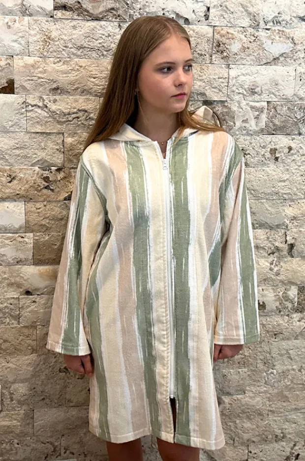 Women Back Beach Co Island Hooded Towelling Robe M/L