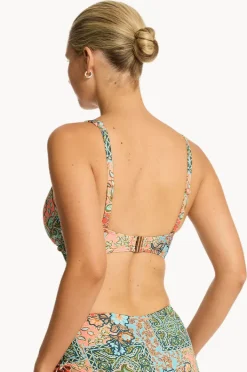 Women Sea Level Java Cross Front Bra