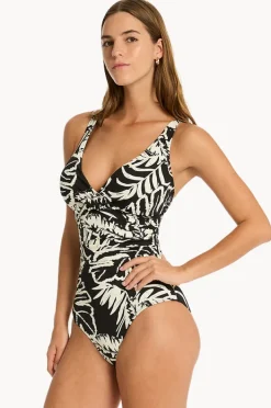 Women Sea Level Jungle Book Cross Front One Piece