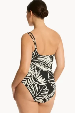 Women Sea Level Jungle Book One Shoulder Ring One Piece