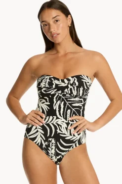 Women Sea Level Jungle Book Twist Bandeau One Piece