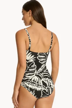 Women Sea Level Jungle Book Twist Bandeau One Piece