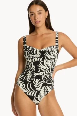 Women Sea Level Jungle Book Twist Front One Piece