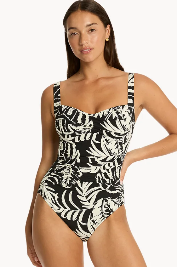 Women Sea Level Jungle Book Twist Front One Piece