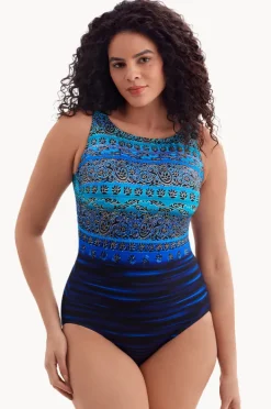 Women Longitude Just Shine Long Torso High Neck One Piece