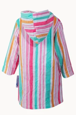 Back Beach Co Kids Hawaiian Stripe Hooded Towel Robe 3-5Y