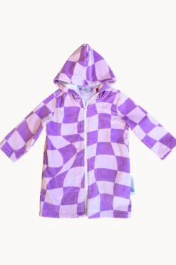 BOY Back Beach Co Kids Ocean Drifter Hooded Towelling Robe 5-7Y