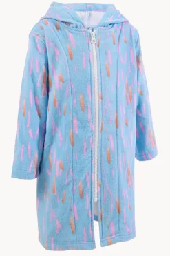 Back Beach Co Kids Pastel Breeze Hood Towel Robe 5-7Y