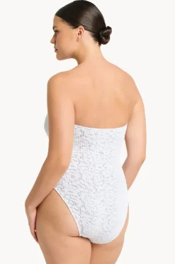 Women Bond-eye Leopard Fane Bandeau One Piece
