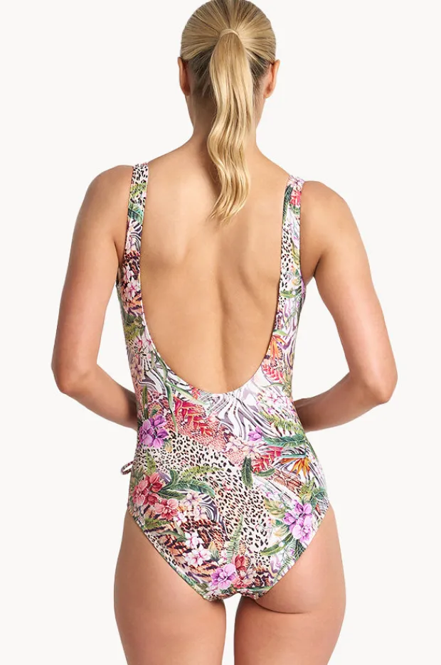 Women Jantzen Lilymaze Gathered Surplice One Piece