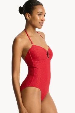 Women Sea Level Luminara U Bar Bandeau One Piece