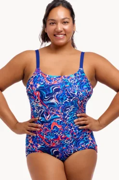 Women Funkita Mad Cat Scoop Neck One Piece
