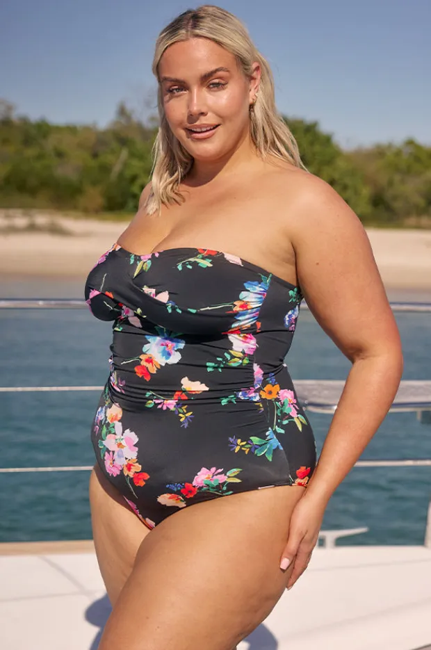 Women Capriosca Malibu Twist Front Bandeau One Piece