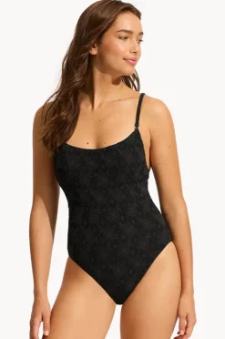 Women Seafolly Marloe Scoop Neck One Piece