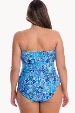 Women Capriosca Mermaid Twist Front Bandeau One Piece