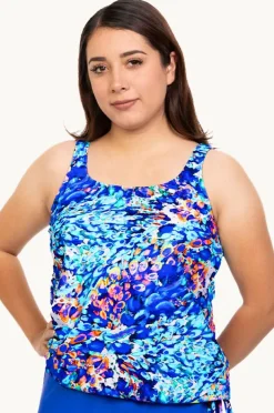 Women T.h.e. Swimwear Mermaids Cove Blouson Tankini Separate +