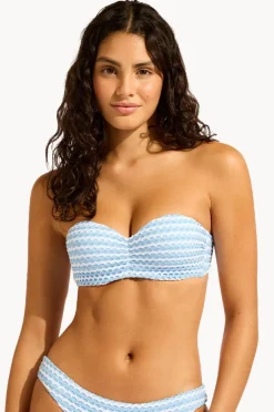 Women Seafolly Mesh Effect Bustier Bandeau