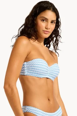 Women Seafolly Mesh Effect Bustier Bandeau