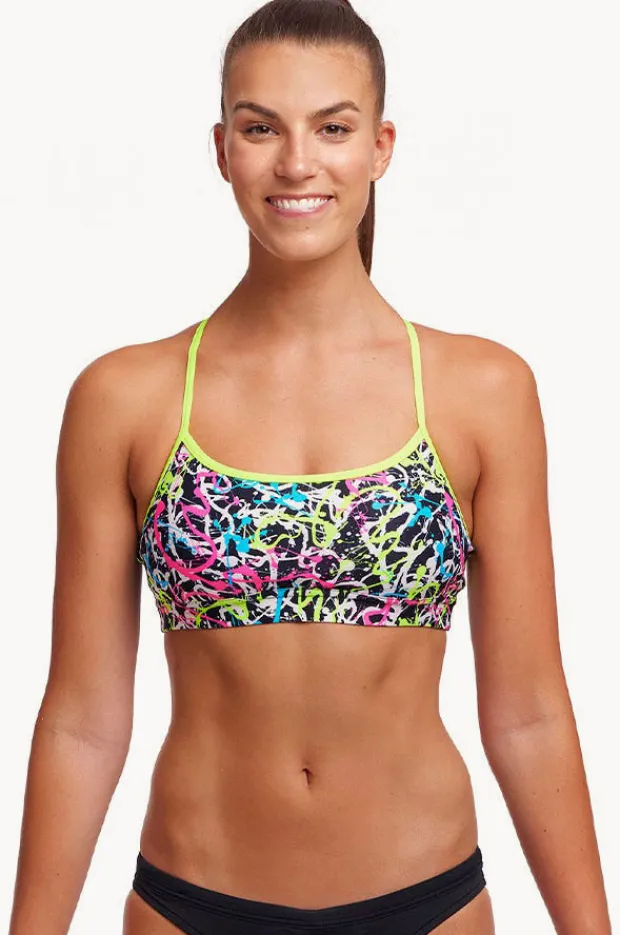 Women Funkita Messed Up Swim Crop Top