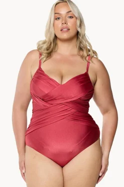 Women Capriosca Metallic Criss Cross One Piece