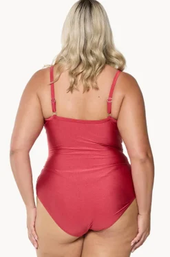 Women Capriosca Metallic Criss Cross One Piece