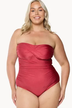 Women Capriosca Metallic Twist Bandeau One Piece